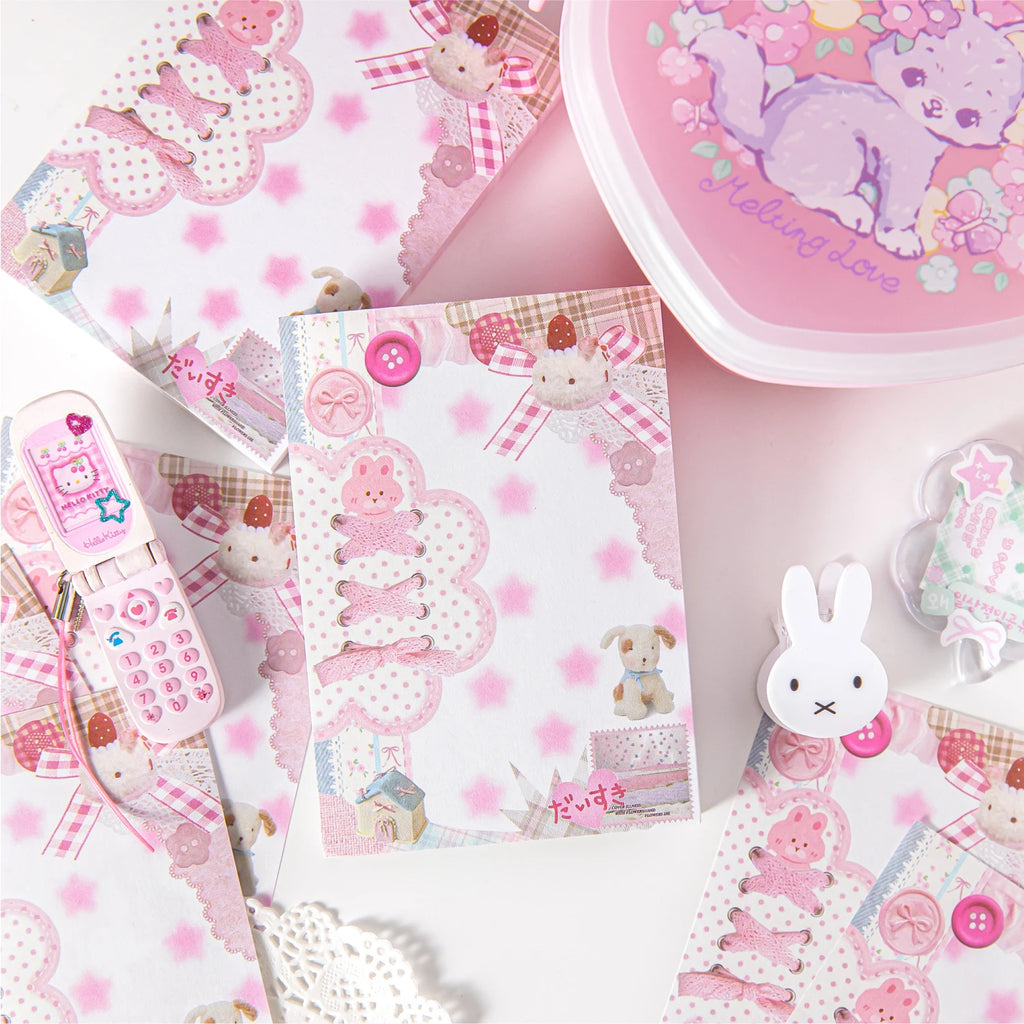80pcs Kawaii Japanese Student Notebook Stationery School Office Supplies Planner Creative Handbook Decorative Paper