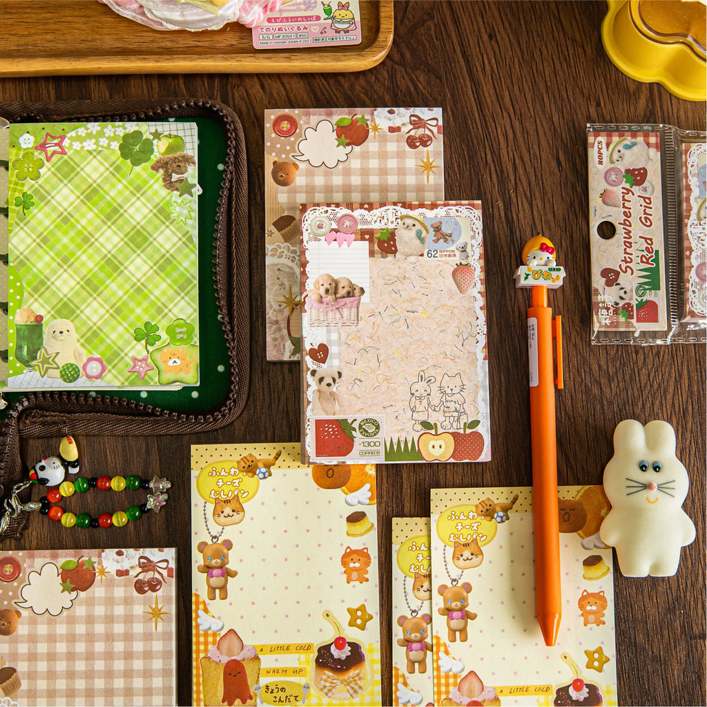 80pcs Kawaii Japanese Student Notebook Stationery School Office Supplies Planner Creative Handbook Decorative Paper