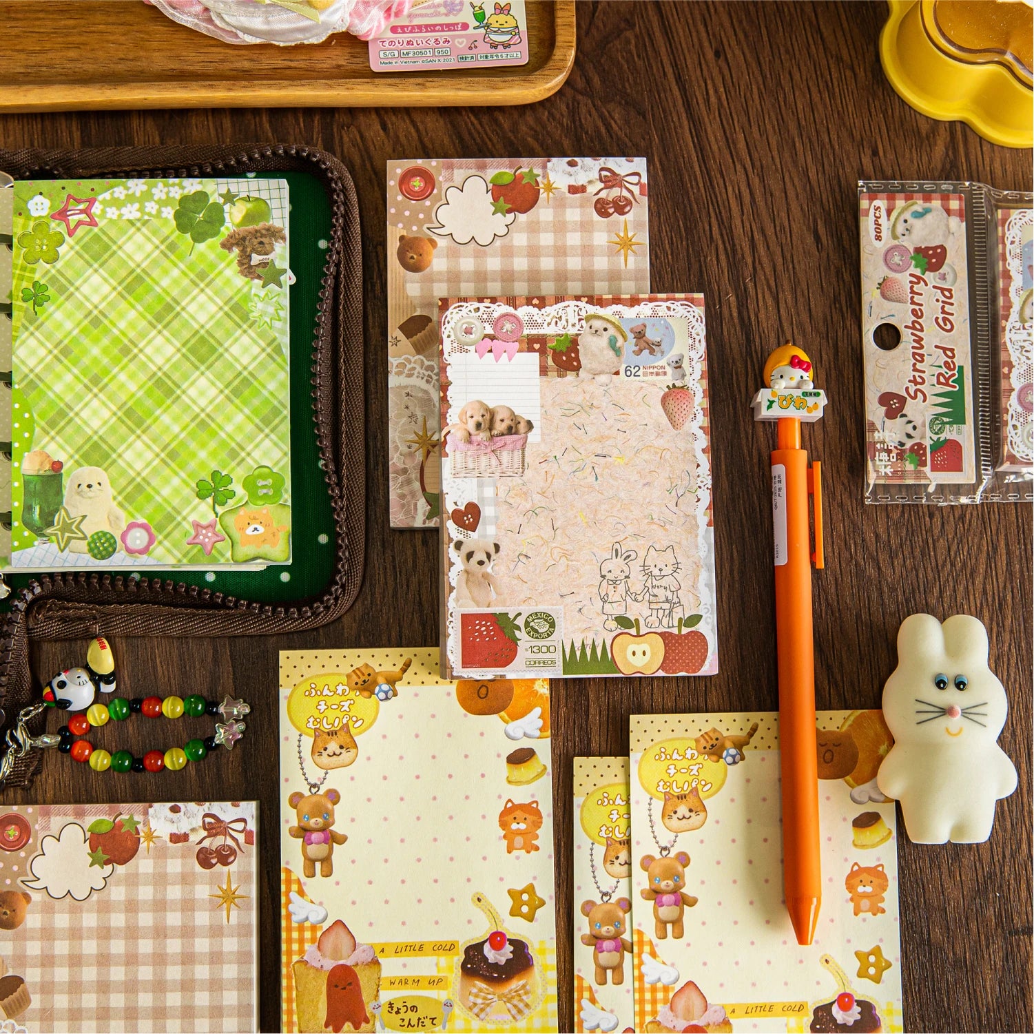 80pcs Kawaii Japanese Student Notebook Stationery School Office Supplies Planner Creative Handbook Decorative Paper