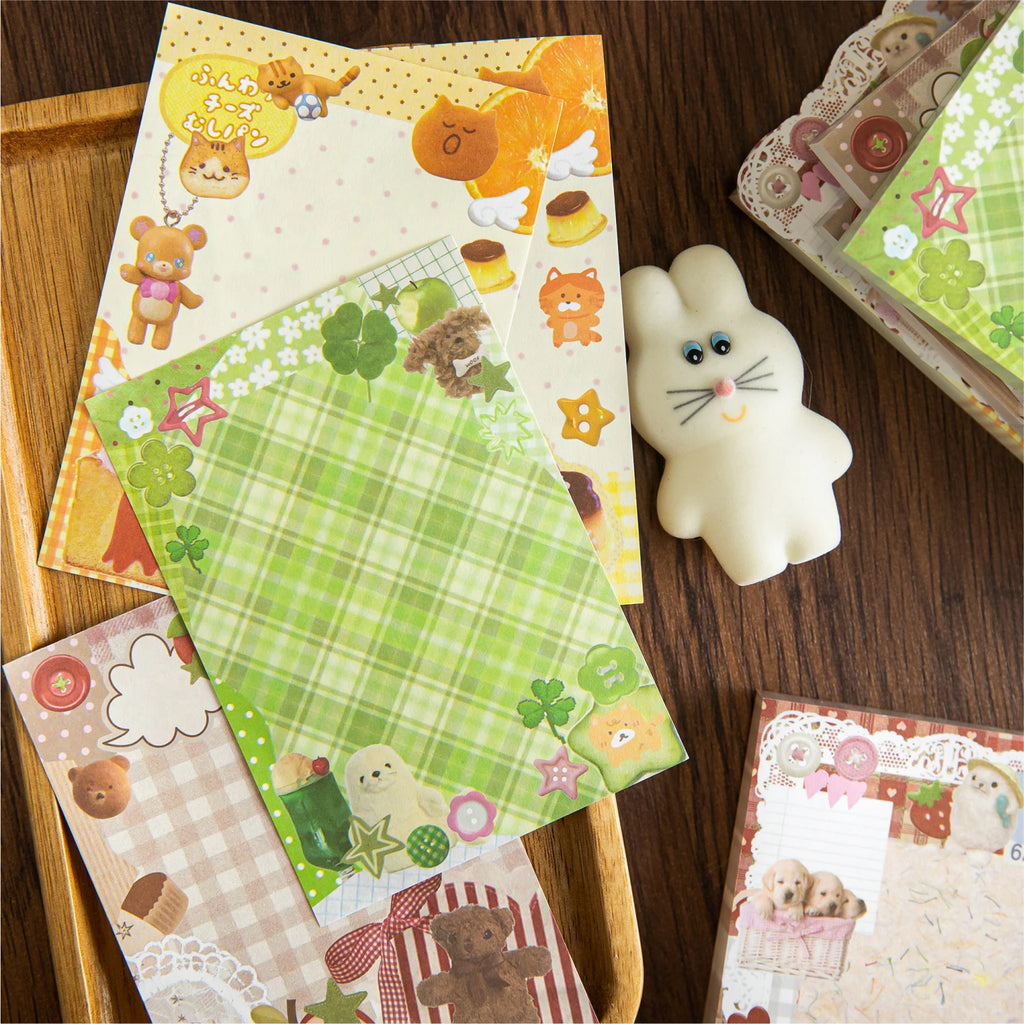 80pcs Kawaii Japanese Student Notebook Stationery School Office Supplies Planner Creative Handbook Decorative Paper