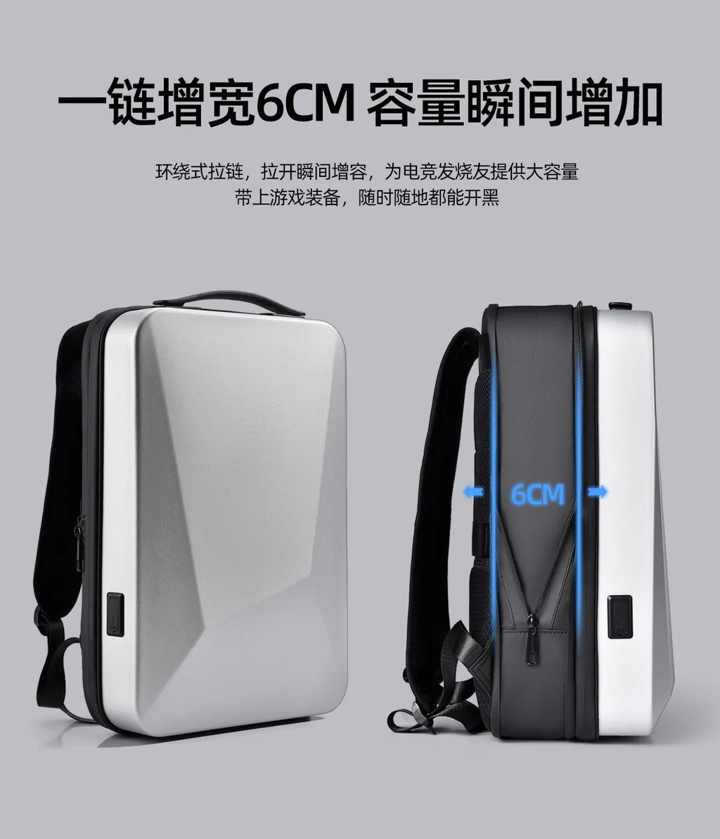 Men's Anti-theft Backpack Large Capacity E-sports Laptop Bag Multi-functional Casual Travel Hard Case USB Waterproof Backpack