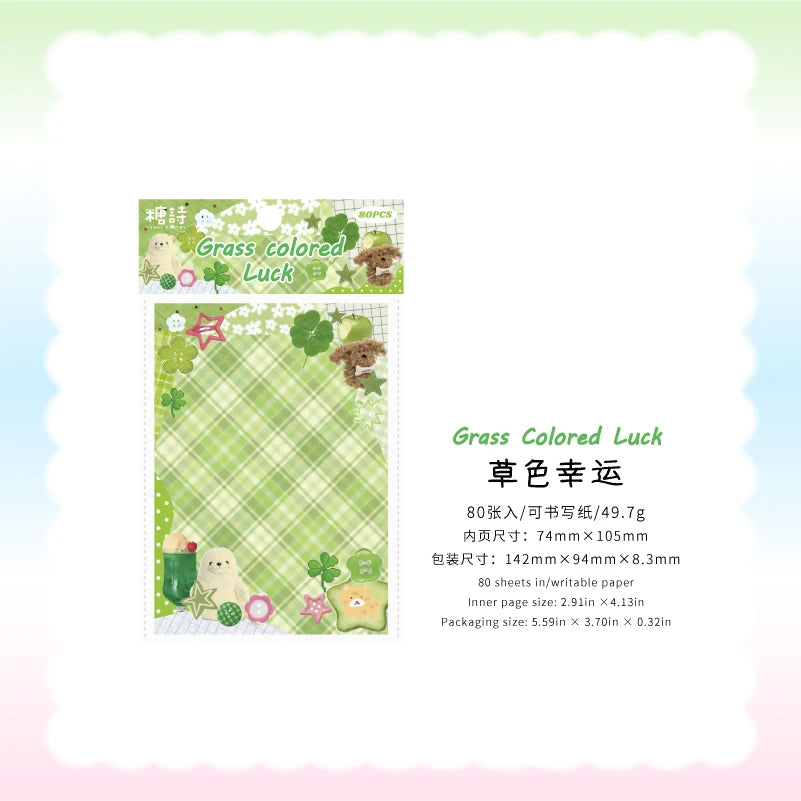 80pcs Kawaii Japanese Student Notebook Stationery School Office Supplies Planner Creative Handbook Decorative Paper