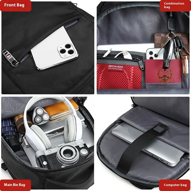 Ravel 16 17.3 Inch Laptop Swiss Backpack USB Charging Anti-Theft Business Luggage Daypack for Men Women College School Bag